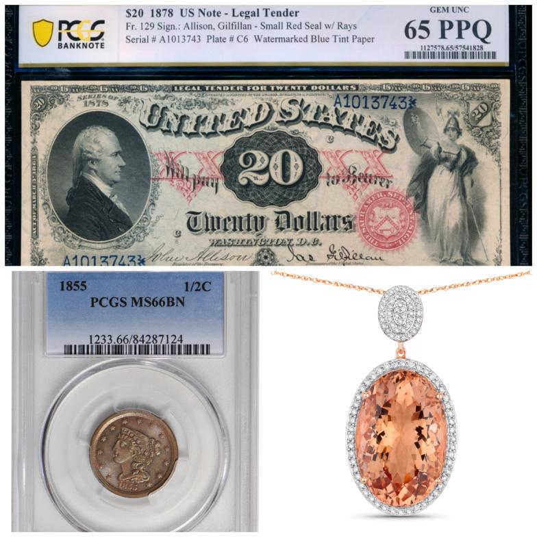 1 Great Deal Auctions | Rare Paper Money, Coin, and Jewelry Event
