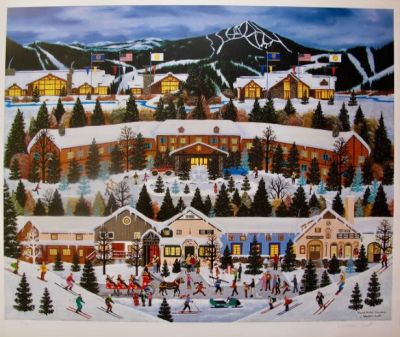 Jane Wooster Scott Alpine Winter Grandeur Hand Signed Limited Edition Lithograph. This is a Jane 