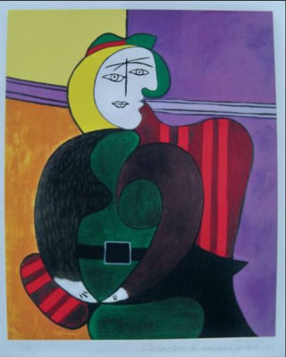 Pablo Picasso Woman In Red Armchair Giclee. PABLO PICASSO (ESTATE COLLECTION DOMAINE) small 