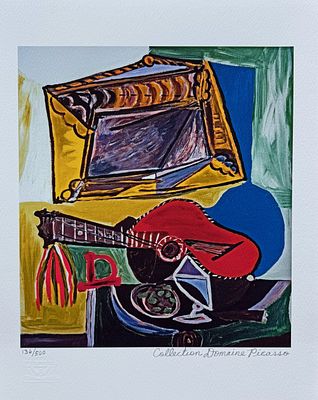 Pablo Picasso STILL LIFE WITH GUITAR Estate Signed Limited Edition Giclee. This is a PABLO 