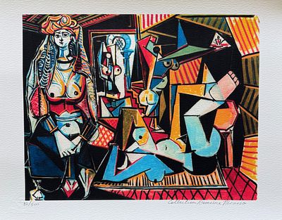 Pablo Picasso WOMEN IN ALGIERS Estate Signed Limited Edition Giclee. This is a PABLO PICASSO 