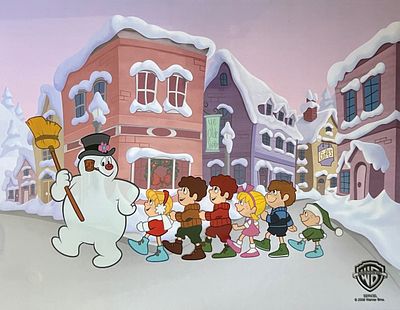 FROSTY THE SNOWMAN MARCHING Limited Edition Sericel. This is a Limited Edition Sericel from 