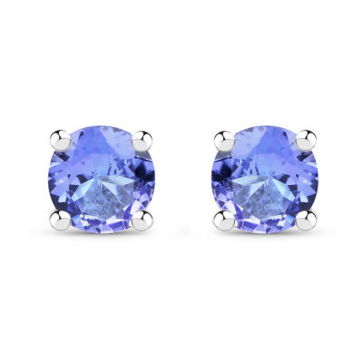 Plated Rhodium 0.46ctw Tanzanite Earrings. ESTIMATE: $200.00-$300.00. 0.46 Carat Genuine 