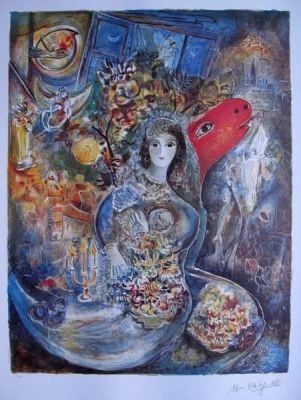 Bella Limited Edition Lithograph by Marc Chagall. ESTIMATE: $300.00-$400.00. Size 24.5 inches by 