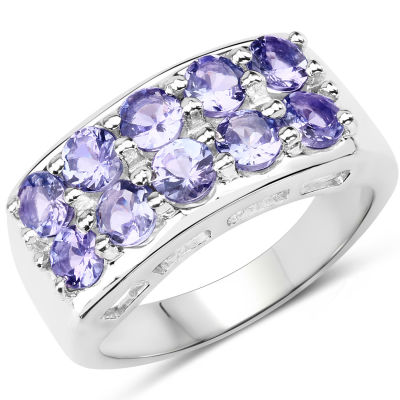 Plated Rhodium 1.90ctw Tanzanite Ring. ESTIMATE: $400.00-$500.00. 1.90 Carat Genuine 