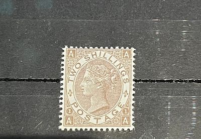 GB QV SG121 mint 1867-80 brown 2 shillings forgery / facsimile / replica of a very rare surface 