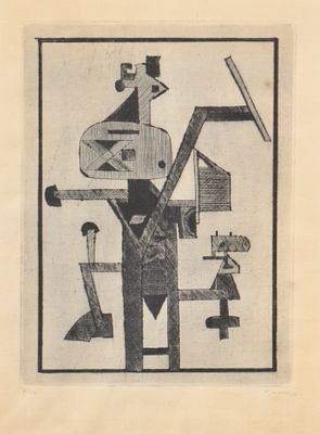 FRANTISEK GROSS, Maschine. FRANTISEK GROSS(Nová Paka 1909 - Praha 1985)Maschine, 1969Acquaforte 