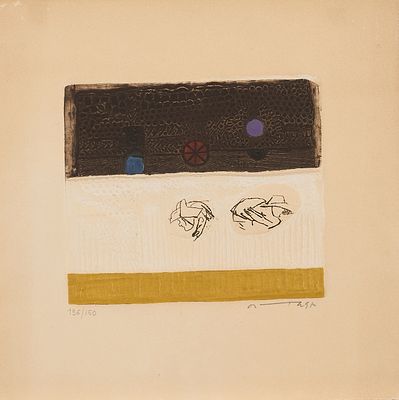 JOSÉ ORTEGA, Senza titolo. JOSÉ ORTEGA(Spagna 1921- Parigi 1990)Senza titoloAcquaforte/ 