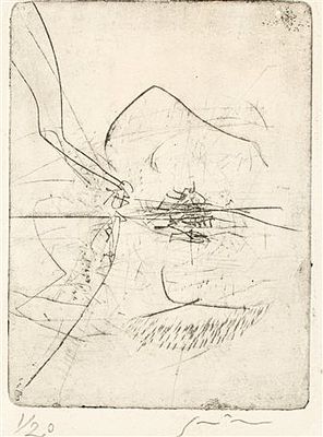 EMILIO SCANAVINO, Senza titolo. EMILIO SCANAVINO(Genova 1922 - Milano 1986)Senza titoloIncisione 