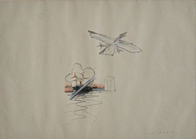 PIRRO CUNIBERTI, Senza titolo. PIRRO CUNIBERTI(Bologna 1923 - 2016)Senza titolo Tecnica mista su 