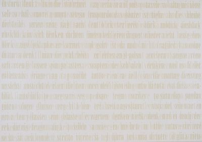 IRMA BLANK, Hyper-Text. IRMA BLANK(Celle (Germania) 1934- Milano 2023)Hyper-Text 3, 12-5-1998 