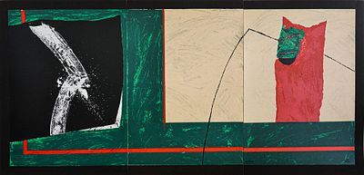 ADRIANO PIU, Composizione - ADRIANO PIU (Cervignano del Friuli 1954) Composizione (verde) 
