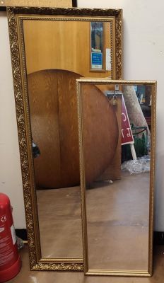 Two modern gilt framed mirrors (2)