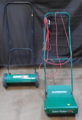 Electric lawn raker together with a Qualcast 380 manual law mower (2)
