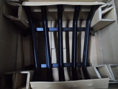 4, as new, boxed, black painted, cast metal, fire guards (4)