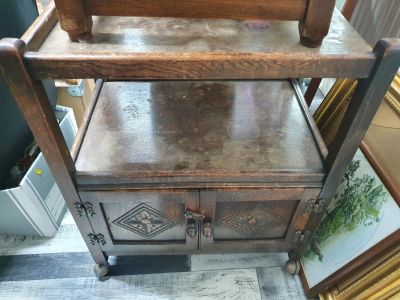 Vintage Oak 4-wheeled trolley