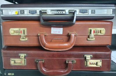 Three hard-case briefcases (3)