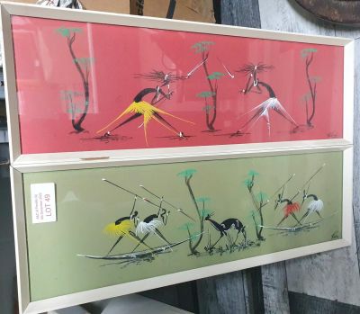 Pair of 1963 Kenyan watercolours, both framed (2)