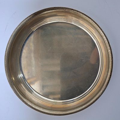 Campbells 925 silver pin dish with cork base, approx 100 grams gross