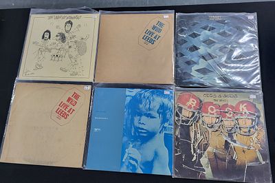 Six "The Who" 12" records to include a first issue "Live at Leeds" album with its contents 