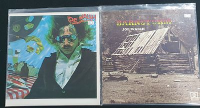 Two 12" Joe Walsh LP's, "But seriously Folks" and "Brainstorm" (2)