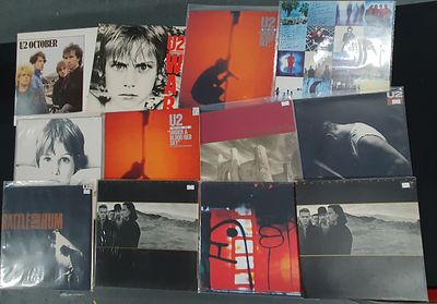 Twelve various U2 12" LP's to include "The Joshua Tree" (Qty)
