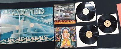 Two Hawkwind 12" LP's to include "Roadhawks" with it's original Poster, as well as the Live 