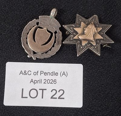 Two silver old hallmarked silver fobs, 19 grams (2)