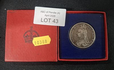 Queen Victoria 1889 silver, jubilee head crown, 28 grams