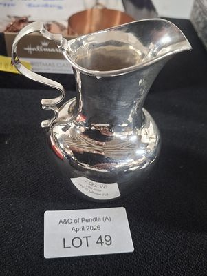 Sheffield silver hallmarked milk jug, 77.5 grams