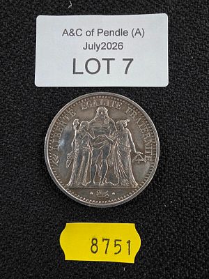 10 Franc 1966 .900 silver coin, 25 grams
