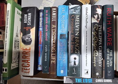 Quantity of approx 13, signed first editions, mainly hardbacks by Melvyn Bragg, Ruth Ware, Val 