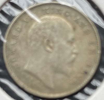 King Edward VII Silver 2 Annas 1904 Calcutta mint Extra fine.
