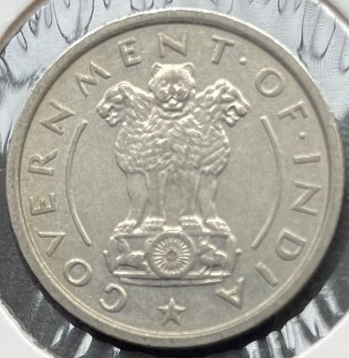 1954 1/2 Rupee coin Calcutta Mint In Unc Grade
