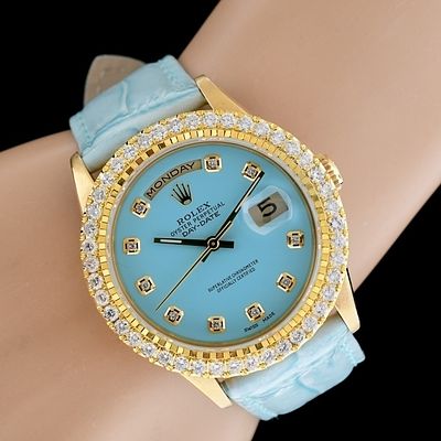 Rolex Day-Date 18K President 2.50ct Diamond Watch. Estimated Retail Replacement Value: $38 