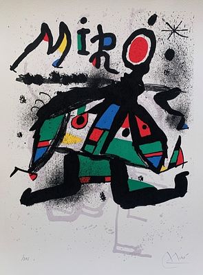Joan Mir&oacute; “Galerie Maeght” Limited Edition Gicl&eacute;e. A colorful limited-edition gicl&eacute;e after Joan 