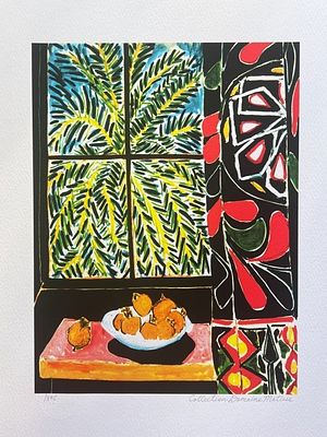 Henri Matisse EGYPTIAN CURTAIN Signed Giclee. Henri Matisse “Egyptian Curtain” Signed Giclee A 