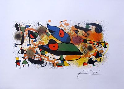 Joan Miro SCULPTURES II Facsimile Signed Lithograp. Joan Miro “Sculptures II” Limited Edition 