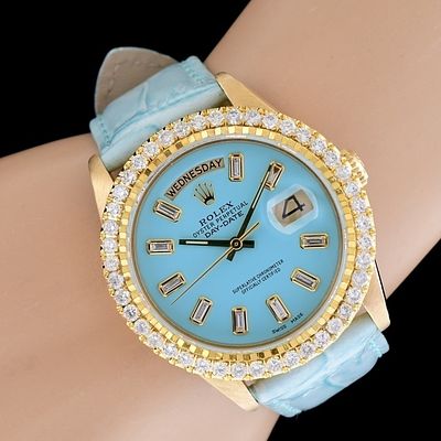 Rolex Day-Date 18K President 2.50ct Diamond Watch. Estimated Retail Replacement Value: $40 