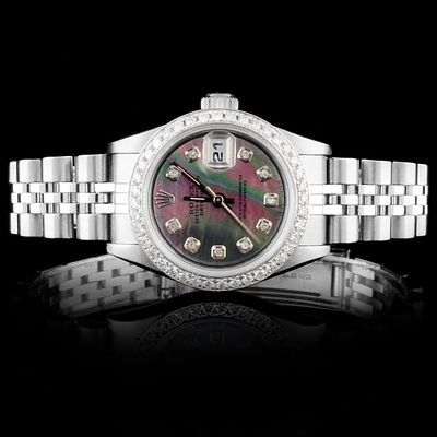 Rolex SS DateJust Diamond Ladies Wristwatch. Estimated Retail Replacement Value: $17,100.00 Ref: 