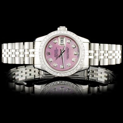 Rolex SS DateJust Diamond Ladies Wristwatch. Estimated Retail Replacement Value: $18,000.00 Ref: 