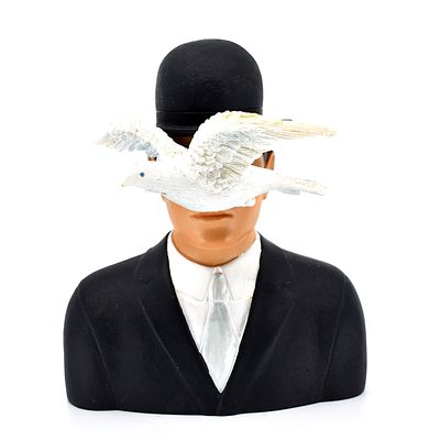 Magritte Parastone L'Homme au Chapeau Melon. Parastone Mouseion Collection sculpture based on 