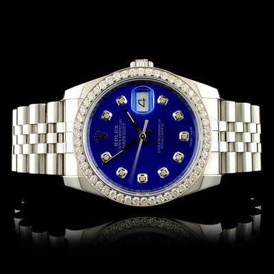 Rolex DateJust 116234 SS 1.35ct Diamond 36MM Watch. A striking Rolex DateJust reference 116234 