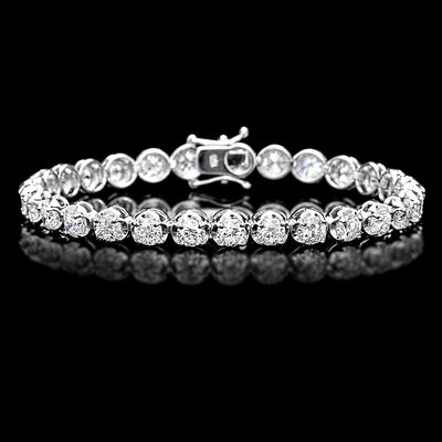18k White Gold 10.00ct Diamond Tennis Bracelet. 18K White Gold 10.00ctw Diamond Tennis Bracelet 