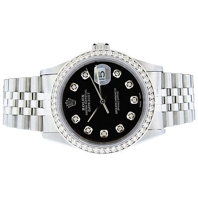 Rolex DateJust SS 1.00ct Diamond 36 Wristwatch. This Rolex DateJust features a 36mm stainless 