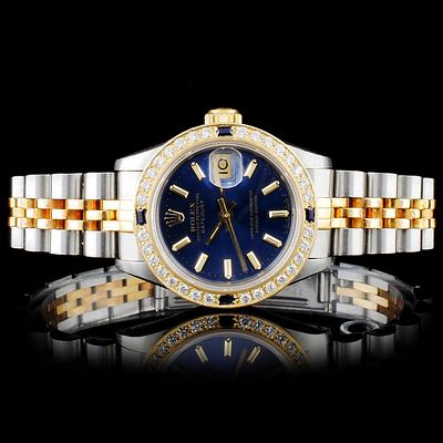 Rolex YG/SS DateJust 0.75ct Diamond Ladies Wristwa. This Rolex DateJust features a 26mm 