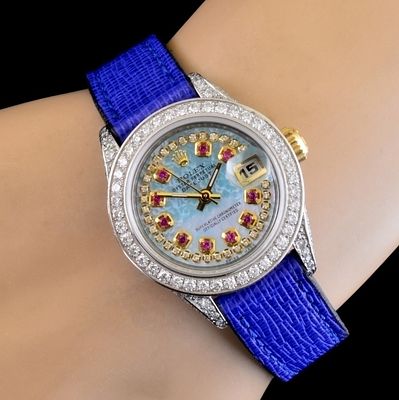Rolex DateJust 2.25ctw Full Bust Diamond Watch. Estimated Retail Replacement Value: $23,780.00 