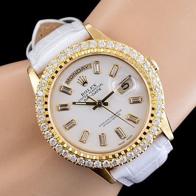 Rolex Day-Date 18K Presiden 2.50ct Diamond Watch. Estimated Retail Replacement Value: $40,200.00 