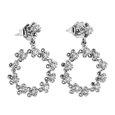 14K White Gold 0.50ctw Diamond Earrings. Estimated Retail Replacement Value: $3,078.00 Ref: 
