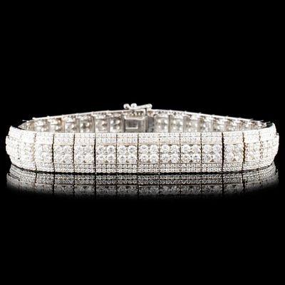 14K Gold 7.00ctw Diamond Bracelet. 14K White Gold 7.00ctw Diamond Bracelet Estimated Retail 